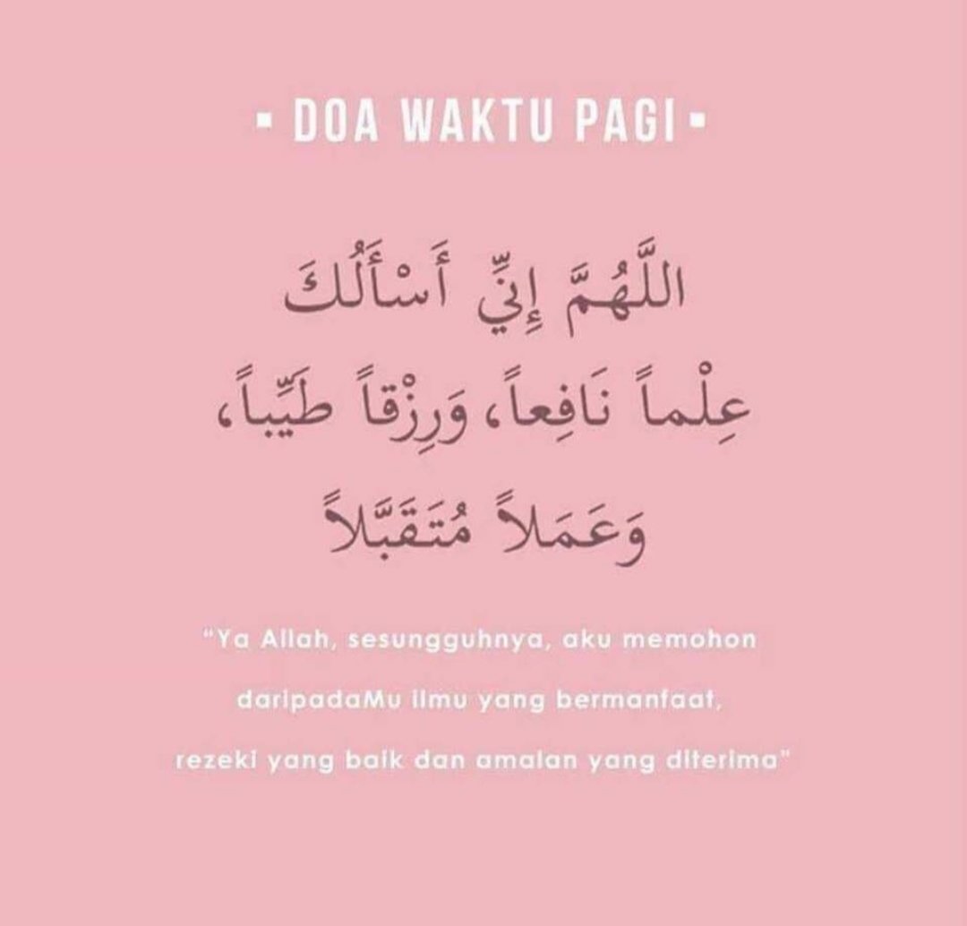 Jangan lupa mulakan hari anda dengan doa pagi & senyuman  Nak dengar kisah tentang seorang lelaki ni tak? Dia selalu beribadah tapi rezeki selalu tak datang kepadanya? Nak tahu kenapa? Jom baca thread dekat bawah ni 