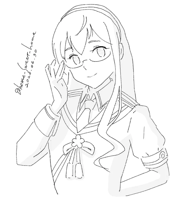 大淀さん 50min.rkgk#艦これ版深夜の真剣お絵描き60分一本勝負#艦これ版真剣お絵描き60分一本勝負_20200629#大淀 #艦隊これくしょん #艦これ 