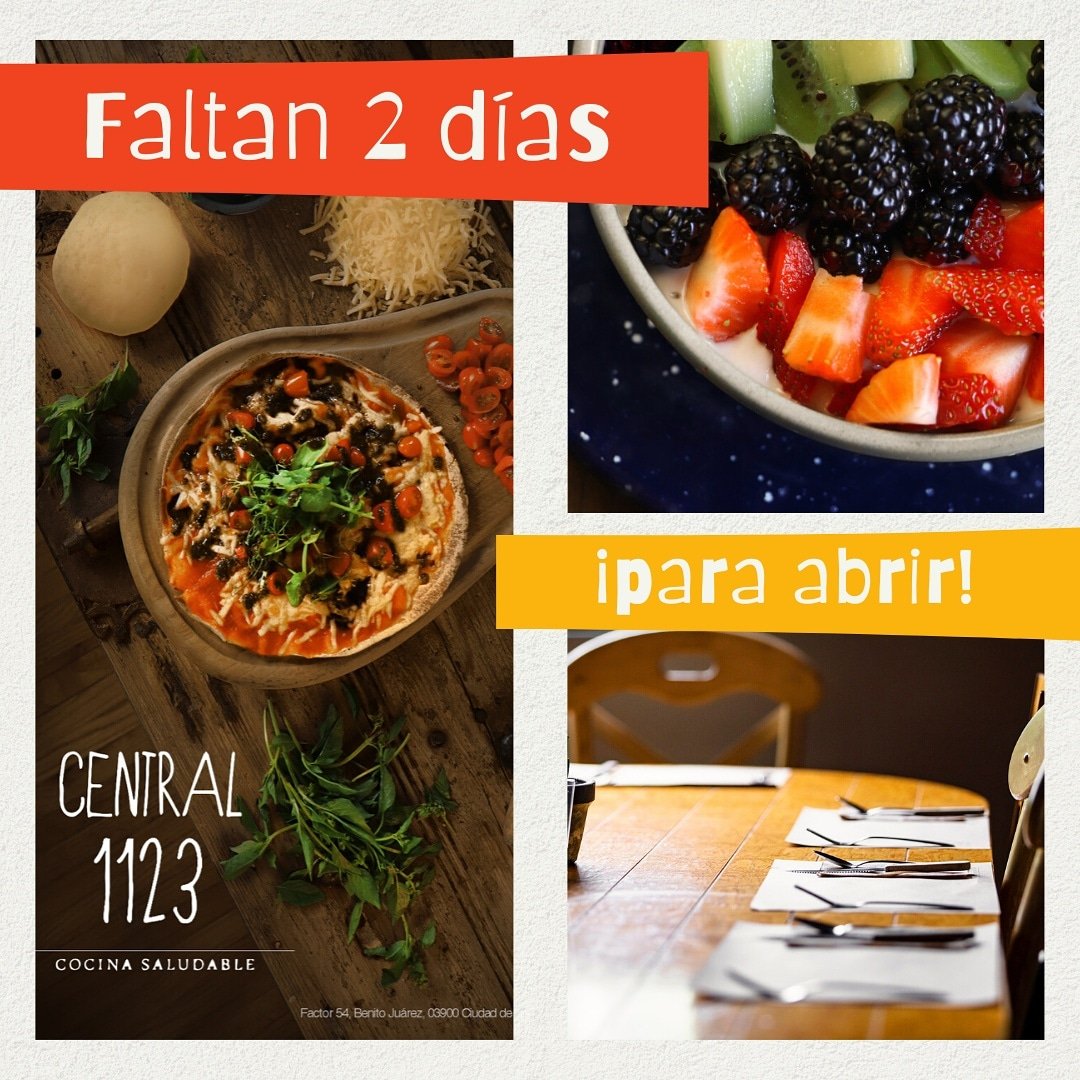 1123Central's tweet photo. Estamos muy contentos de anunciarte que nuestra reapertura será el miércoles 1 de julio. ¡TE EXTRAÑAMOS MUCHO!
Te esperamos de 8 a 22 horas 👆🏽
#CentralmeCuida #ComeFeliz
#ComeCdMx #comerico #sanjoseinsurgentes @sanjoseinsurgen #restaurantescdmx #comidasaludable https://t.co/PVbuDXR46n