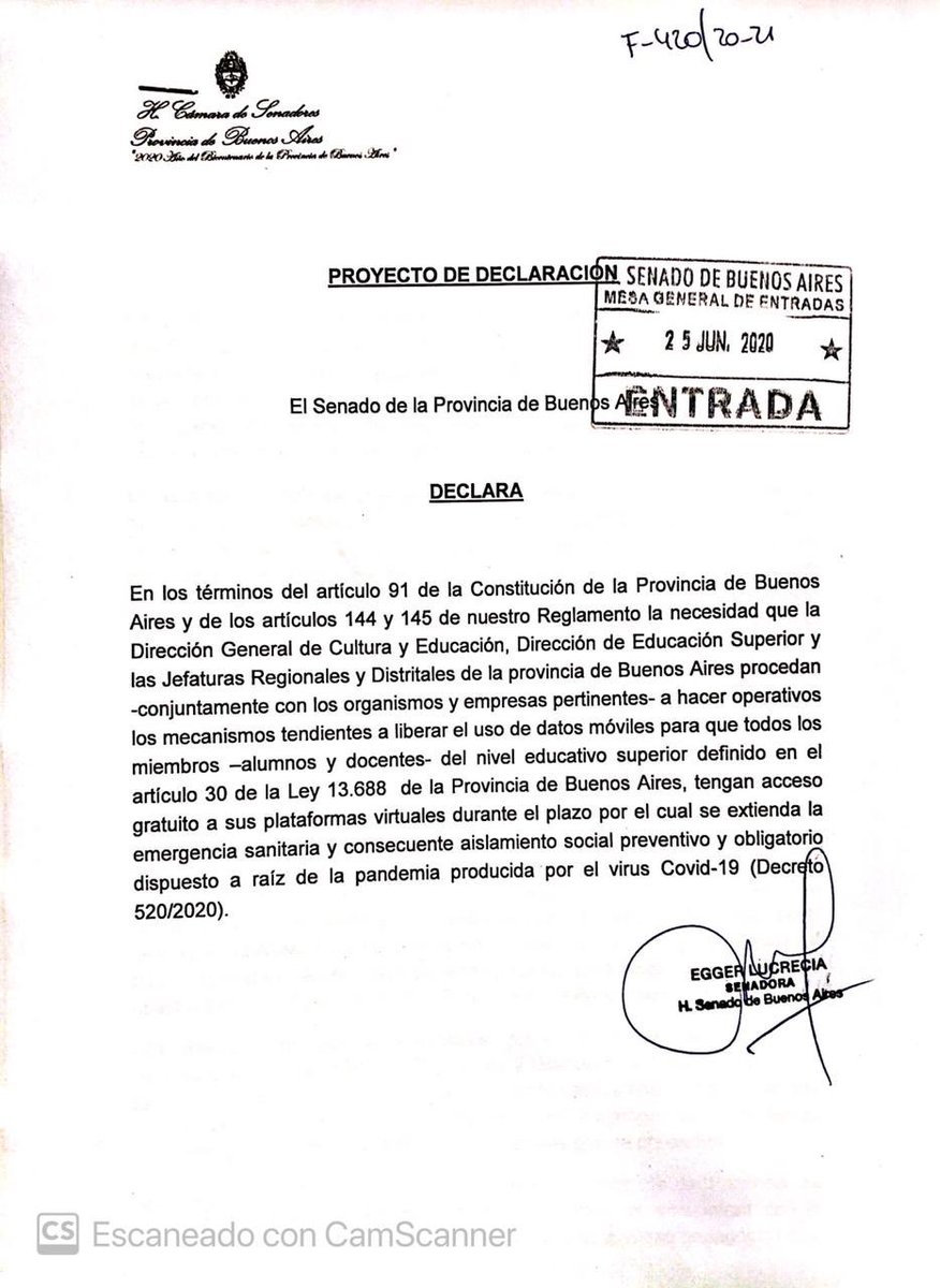 Luegger's tweet photo. A solicitud del intendente @BertellysHernan Le solicité a la DGCyE que arbitre los medios para obtener la liberación de datos móviles para estudiantes terciarios en la Provincia para garantizar el acceso a la educación a nuestros jóvenes. https://t.co/9SqO1CNkYX