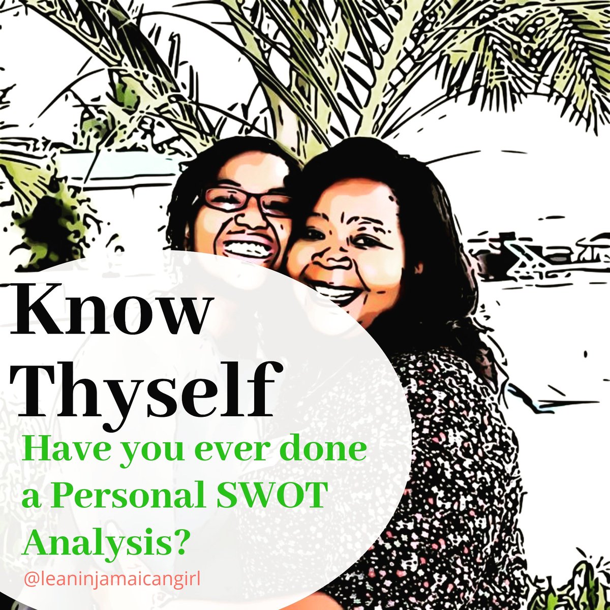LeanInJaGirl's tweet photo. Hey there Jamaican Girl! Did you set goals for the year? How did you prepare to meet your goals? Did Covid 19 affect you? 

🤷🏾‍♀️Try doing a Personal SWOT analysis. What's are your strengths and weakness? Can you use that info to realize opportunities and mitigate against threats? https://t.co/P5CyydCbkv