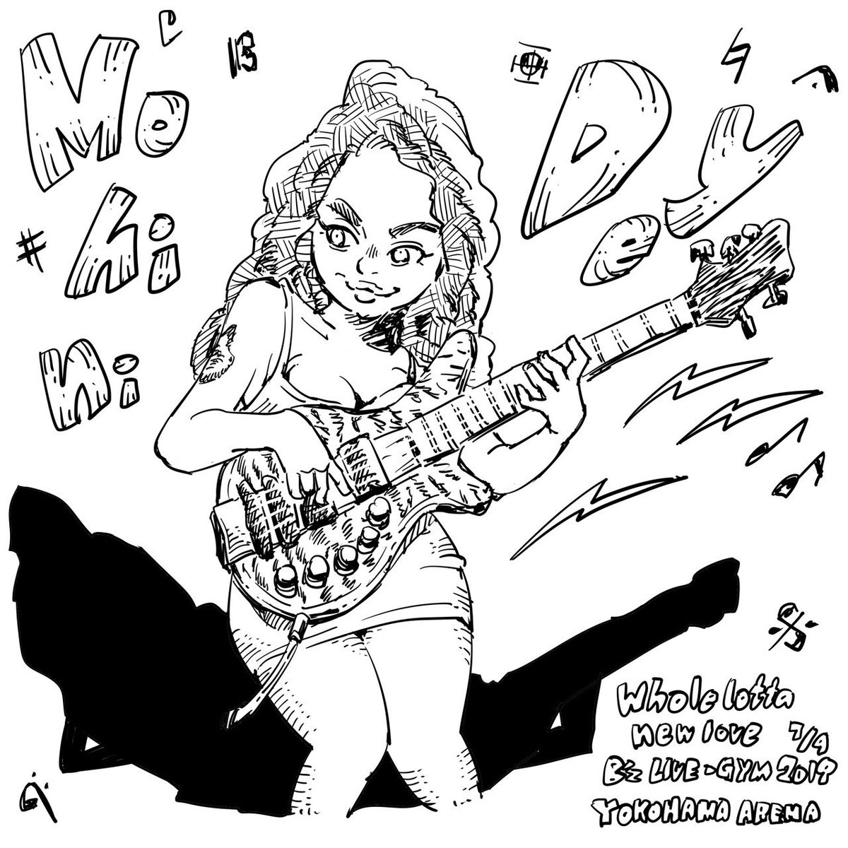線画です。寝ます。 