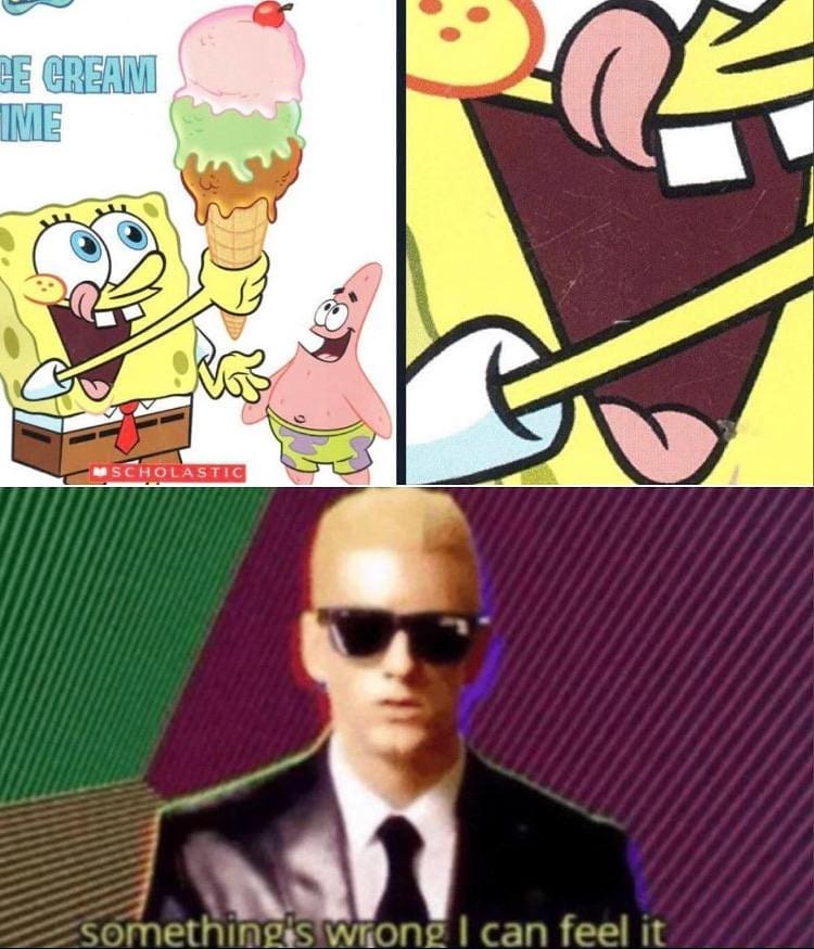 SquiddyBottom's tweet photo. Follow for more spongebob related memes @squiddybottom
-
Tags: 
#memes4days #memesfunny  #dailymemes #memepage #funny #memestagram #memedaily #meme #memes #bestmemes #dankmemes #funny #funnymemes #lol #lmao #memeoftheday #relatable #spongebobmemes #hilariousmemes #dankmemes … https://t.co/WJarMyxs8p