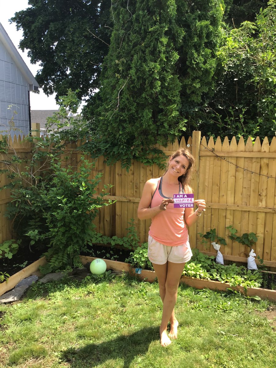 TurnoutMaine's tweet photo. Jocelyn is an inspired voter who painted on her card and is keeping it as an art piece! She cares about women's rights and looks forward to casting her ballot! #VotingMatters #TurnoutPAC #Mainers #portlandme #MESen #mepolitics https://t.co/wukAyaLLmq