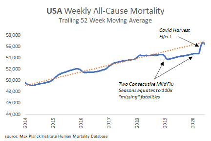 A significant portion of covid-related excess mortality appears to be related to mild prior flu seasons. Here's the data for the USA: