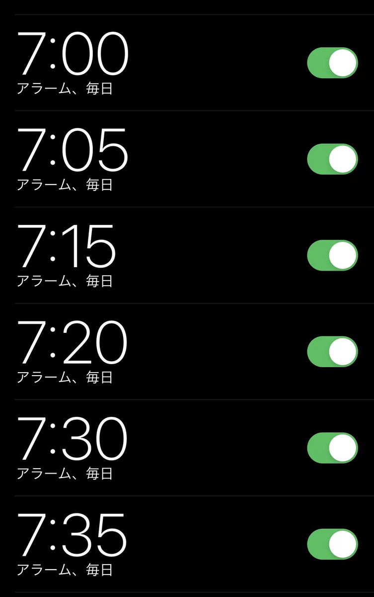 朝はしっかり起きるけど、心配性なので、5分おきにタイマーしてる！！