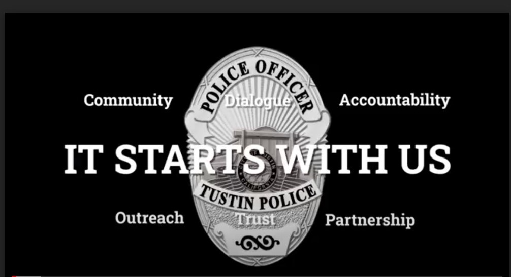 IT STARTS WITH US. The following link will take you to <a href="/TustinPolice/">Tustin PD</a> community engagement video. Hope you enjoy bit.ly/3iebyx0