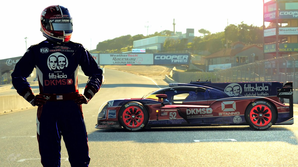 NezzoRacing's tweet photo. NRT_SWORDSMAN52 :
Updated livery
Free practice for tomorrow's 24 lapper of Laguna Seca

Top free practice time in North America is a 1:07.947 set by GT Academy Finalist.
I just did a 1:08.777 https://t.co/QeETSbXgU1