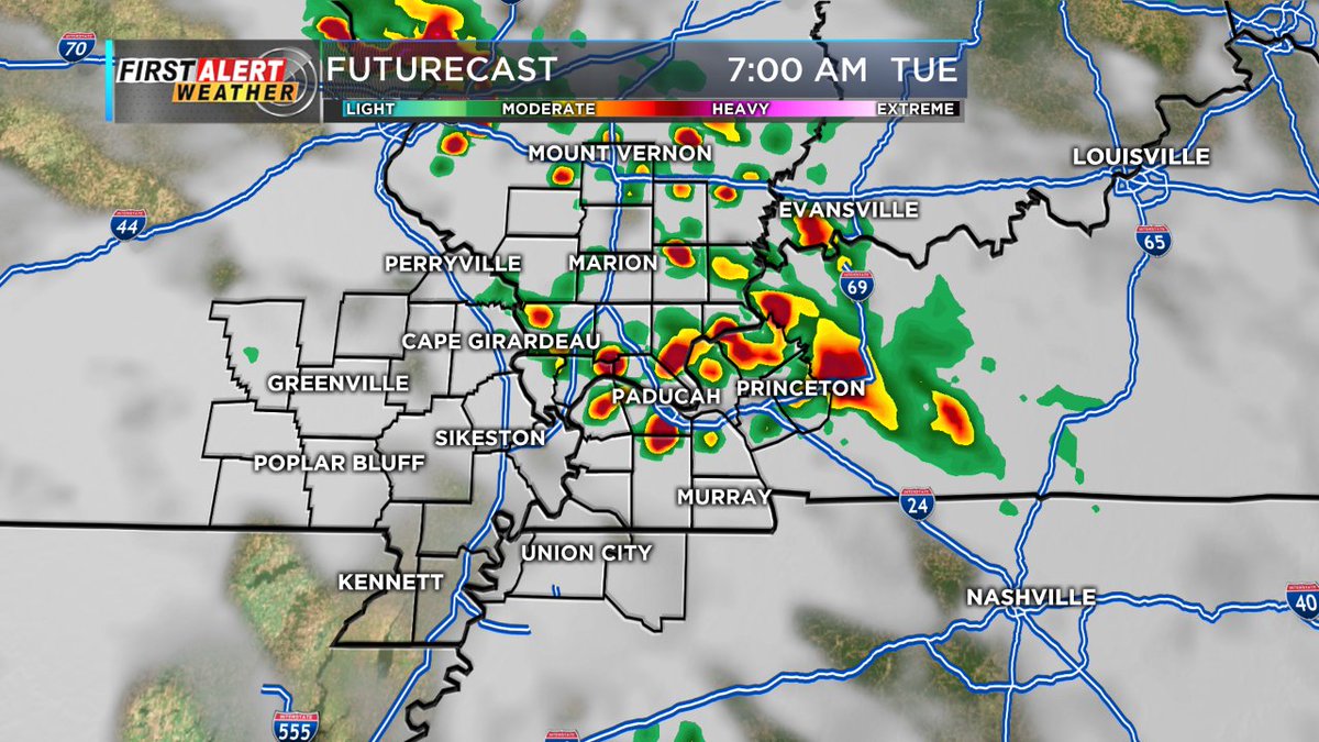 FIRST ALERT:

More heavy downpours expected early Tuesday (and through the day)

Flash flooding is possible in areas hit hard with rain over the weekend!!! Be careful and wake up Lisa Michaels for the very latest!!