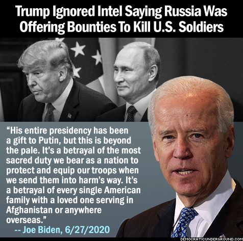 MICHAELDOLLAR's tweet photo. Trump #LiedAgain LIAR Don Was BRIEFED #PutinBounty in 2019 & 2020 #TalibanGate Several TIMES Orally & in Writing #PDB & #TraitorTrump still invited Putin to Join G7 #TRE45ON American 'TROOPS DIED' #BenedictDonald @cspanwj #Biden2020Landslide #TrumpOut2020 #TrumpKillsUSTroops https://t.co/66VHJMni1E