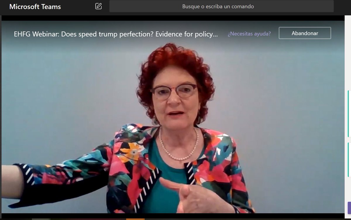 RaquelMedialdea's tweet image. Great to hear Andrea Ammon, Director of @ECDC_EU in this  #ehfgwebinar this morning discussing evidence for policy and practice informing the COVID-19 response.  
Join the Webinar here 👇
#speedvperfection
