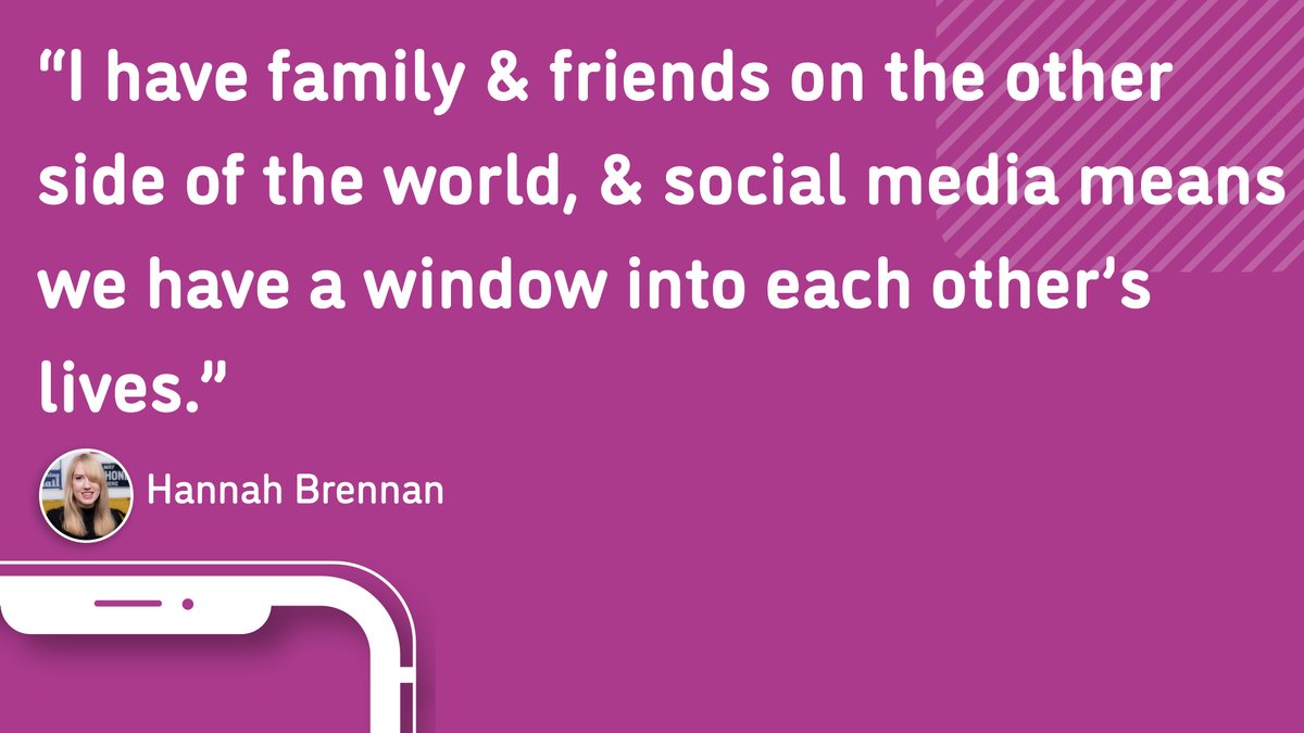 Our Senior Manager,  @hannahebrennan_, utilises  #SocialMedia to stay in touch with loved ones from around the world.  #SocialMediaDay 
