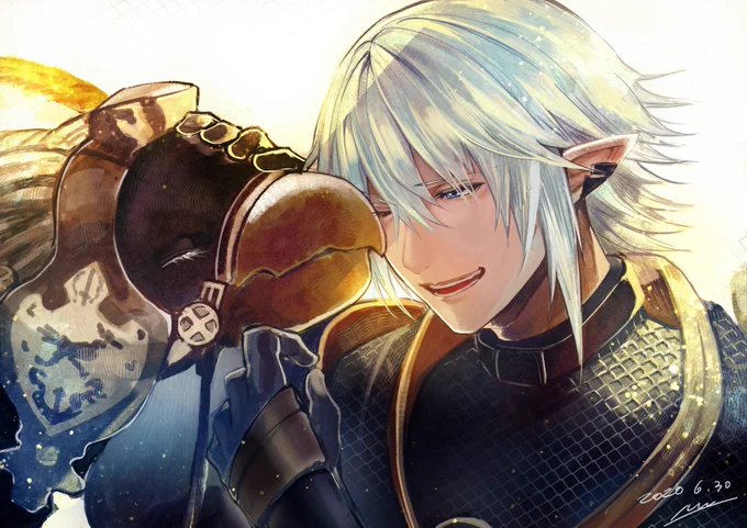 FF14 オルシュファンと黒チョコボ 