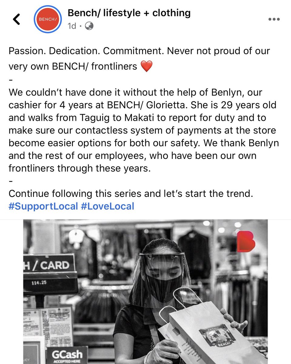 yogawithben's tweet photo. Hi @benchtm who is your ahensya? Why did you approve this? why do you need to glamorize/glorify/romanticize the hardships of your workers who have to walk to work? #SuportLocal #LoveLocal? Why not #SupportYourWorkers and #LoveYourWorkers first? Walang pa-shuttle? https://t.co/5XSBc5a24h