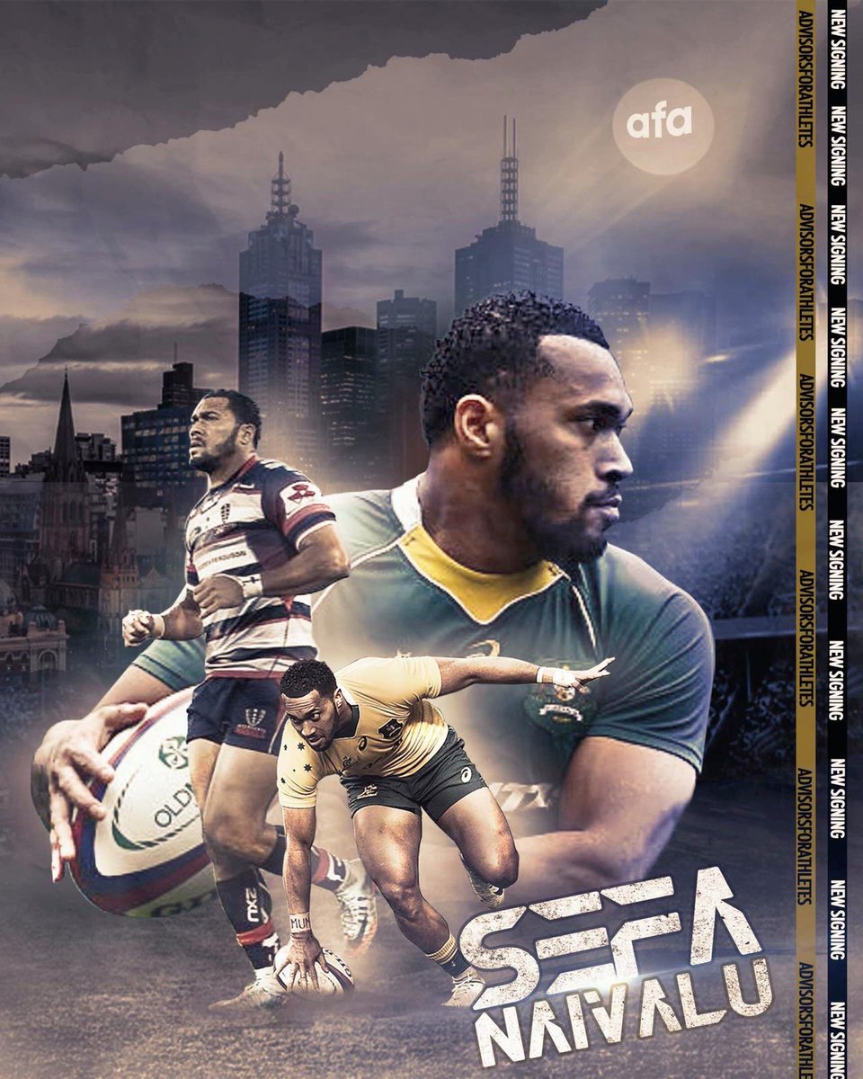BREAKING!!! We are thrilled to welcome Former Wallaby and current Stade Francais legend SEFA NAIVALU, Welcome to the family @sefanaianaivalu #teamafa #afasm  #rugby