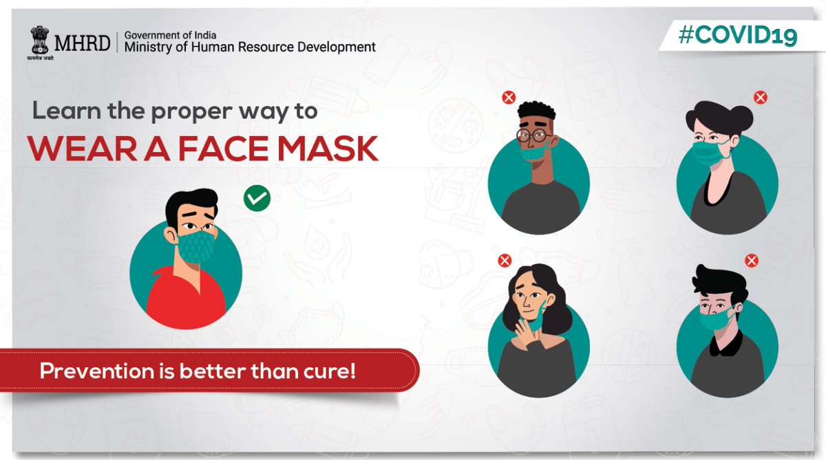 Wear your MASK correctly to ensure that it protects you from #COVID19.

Make sure that your mask is covering your nose &amp; mouth at all times. Do not remove the mask when talking to someone.
#StaySafeStayHealthy #TheNewNormal