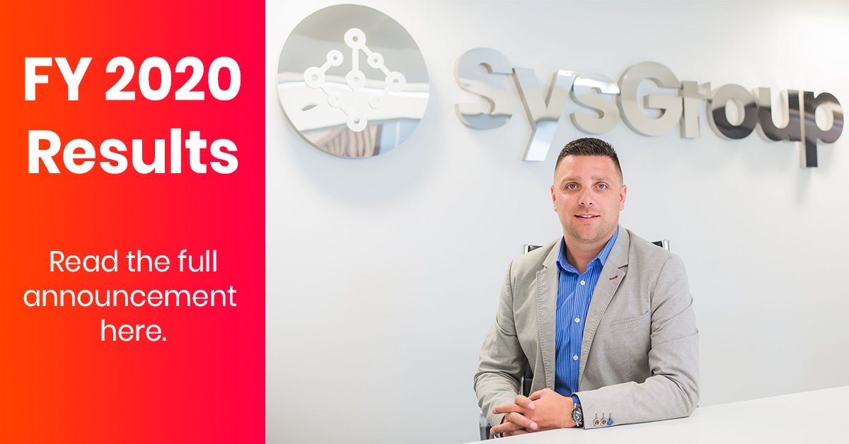 Our year-end results are here! It has been a dramatic year, and with revenues up 53% we have a positive outlook for the future of #managedITservices and #cloudhosting! Read our full FY 2020 results announcement: hubs.ly/H0s07vB0 #FinancialResults #ProudToWorkAtSysGroup