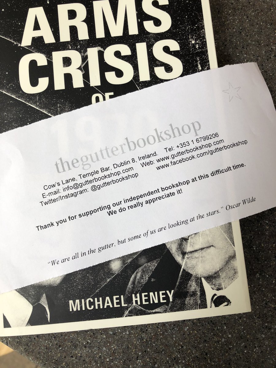 SineadCrowley's tweet photo. Book recommendation by @mcculld , supply and v nice note by @gutterbookshop - #readirish #history https://t.co/rkXbl5Ky0J