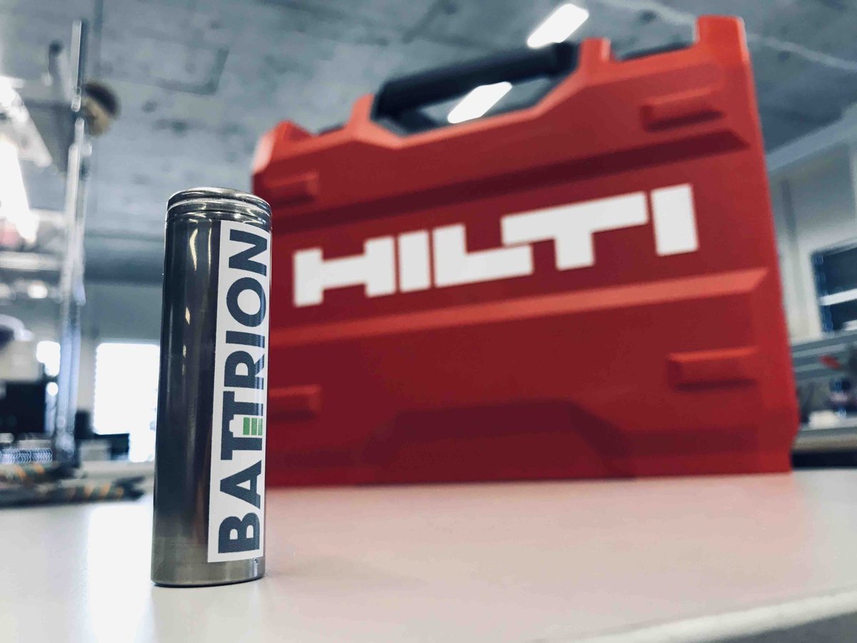 BattrionAG's tweet photo. @BattrionAG has built a #lithiumionbattery prototype together with @Hiltigroup that outperforms the industry standard! See our joint press release: https://t.co/KM6IQD0pyP https://t.co/AoC3Qt3glN
