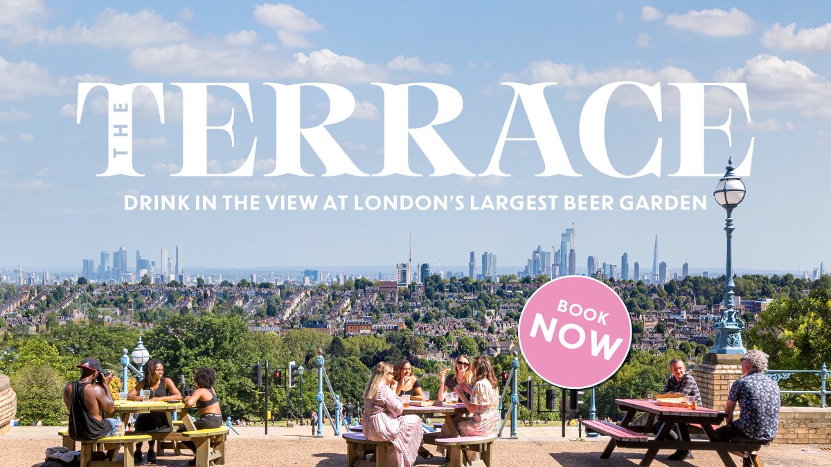 Welcome to The Terrace, a new chapter for Ally Pally🍻🌭 🍨 
Perched high on the hill with a panoramic view of London, we've done some reorganising to reimagine our terrace as London's largest beer garden. Bookings for this weekend now open &amp; selling fast bit.ly/38fzxYc