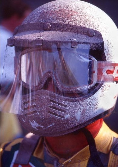 UprightSpeedway's tweet image. I can't work out who this is but he's got plenty of layers on 🥽 #TearOffTuesday