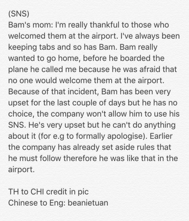 Bambam’s mom have publicly called them out showing frustration on how his family is treated so differently backstage. Let’s not forget what happened during fly tour where Bambam was banned from using SNS and formally apologize. He went against the company to say sorry