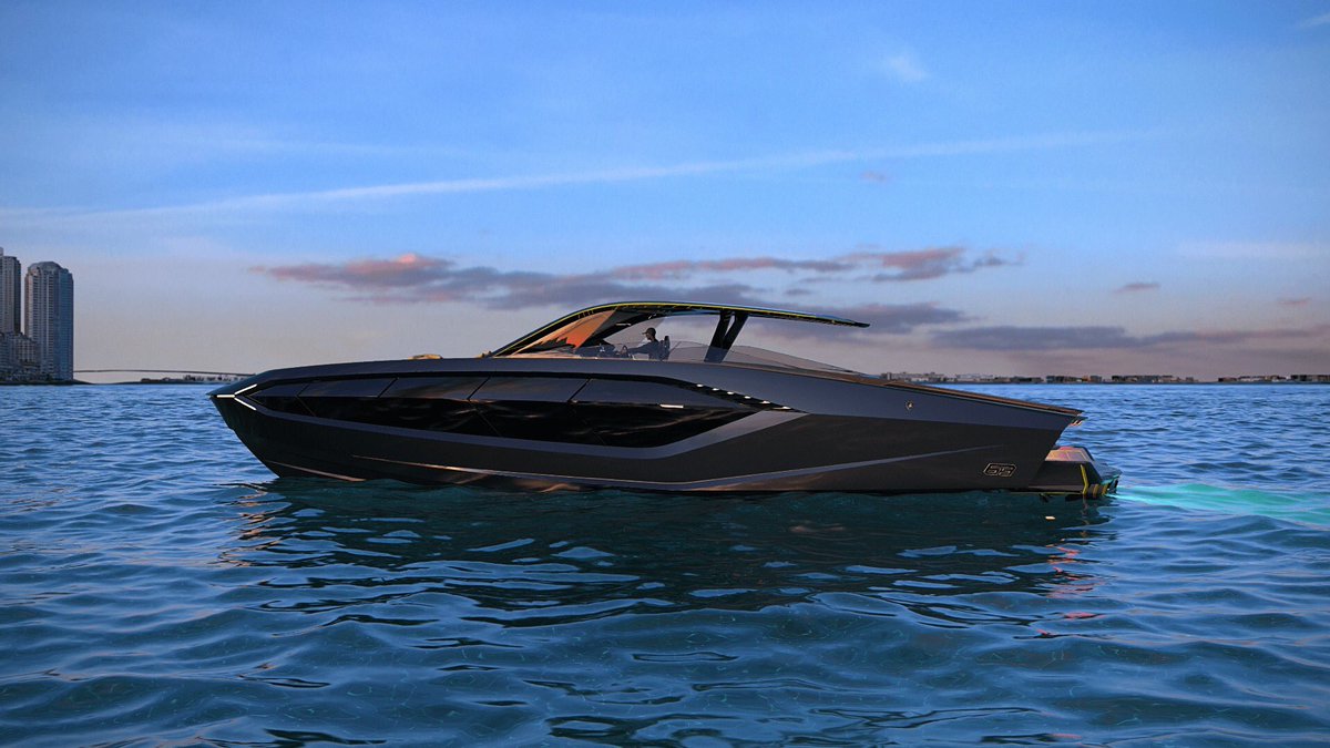 LamborghiniQ8's tweet photo. @Lamborghini @TheItalianSeaGroup present the online worldwide premiere of #TecnomarForLamborghini63.

The #Technomar new motor yacht is available in a limited edition, with its name as reference to #Lamborghini’s foundation in 1963.

Watch the premiere:
https://t.co/TA5Ji74syd https://t.co/JL6HmmW42e