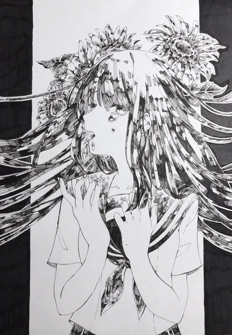 行きつけの画材屋さんに行けてなくて新規絵が描けないので過去絵を上げときます…😢 