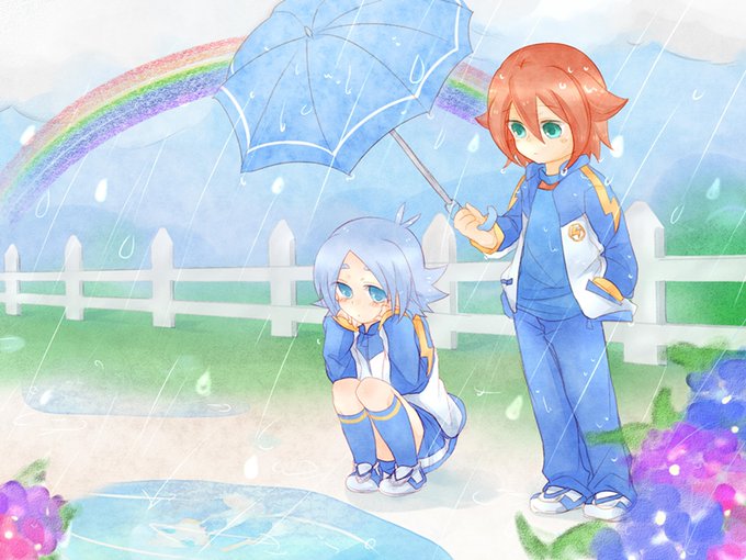 [イナイレ]過去に描いた雨季ふぶきやま☔️#過去絵 