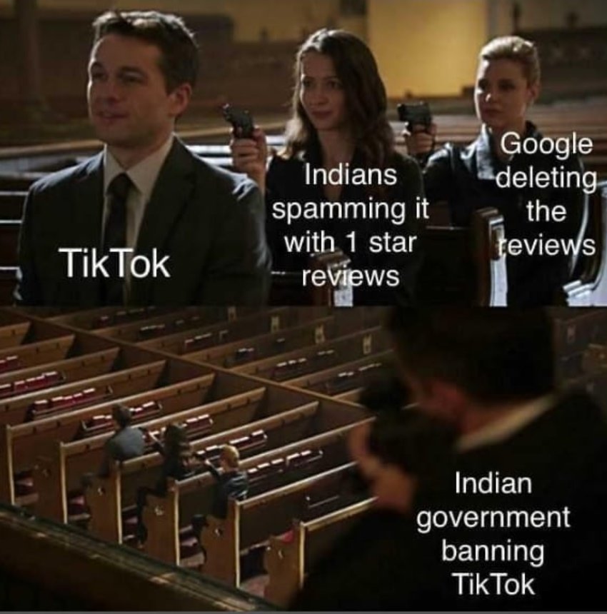 poojacharan2001's tweet photo. When tiktok banned in india
Le memers :- yalgorr ho chuka he
Aajaao maidaan me

Let's GO
#tiktokbanned 
#tiktokbanindia 
#DigitalSurgicalStrike 
#IndiaFirst 
#ChinaComesModiRuns #IndiaPushesBackChina 
#HindiCheeniByeBye https://t.co/Ubf6J7tJQu