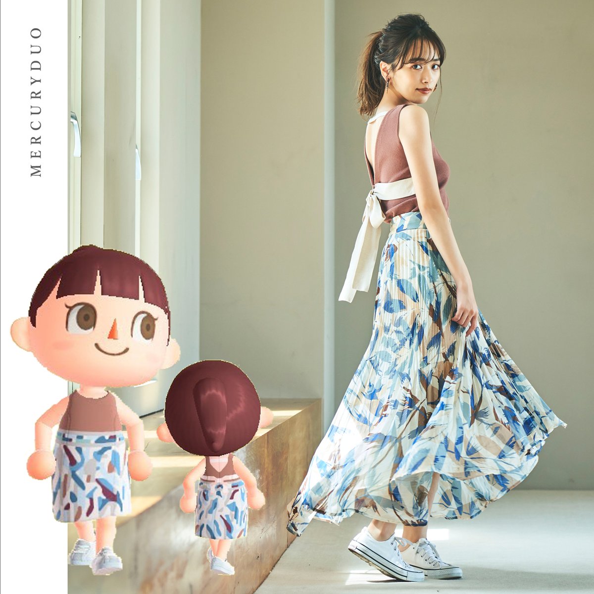 mercuryduo_com's tweet photo. 【公式通販RUNWAYchannel】

＼#あつまれどうぶつの森  ／

マイデザインに#近藤千尋 さんが着るMERCURYDUOの新作アイテムがゲーム内で着用出来ちゃう💖

@RUNWAY_channel
 の投稿をリツイートしてコーデをゲットしてね♪

#あつ森 #AnimalCrossing  #ACNH    #マイデザイン https://t.co/KGIaiPhXvS
