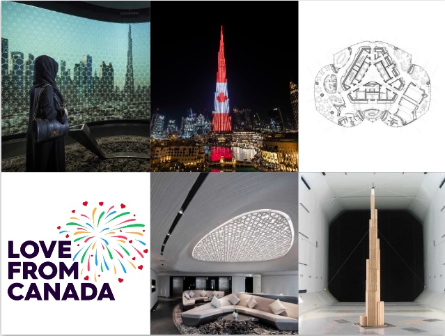 CanadainUAE's tweet photo. Tomorrow is Canada Day! 🎆#DYK that lots of #LoveFromCanada made the #BurjKhalifa into what it is today? 🇨🇦 companies contributed to the design, master plan, visitor experience and even the awe-inspiring light show of this Dubai icon! #CanadaintheUAE https://t.co/lVu1vHixpv
