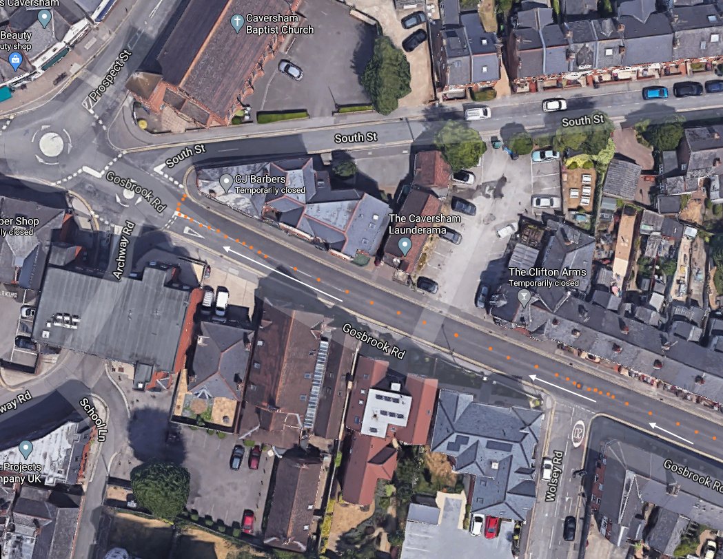 The Gosbrook Rd/Westfield Rd could be achieved with 50-100 cones. 1 no entry sign (Gosbrook Rd/Prospect St). 1 no right turn (Wolsley rd/Gosbrook Rd) and 3 diversion signs for drivers who can no longer turn up Westfield Rd from Gosbrook Rd.So why is this going to take 2 months?