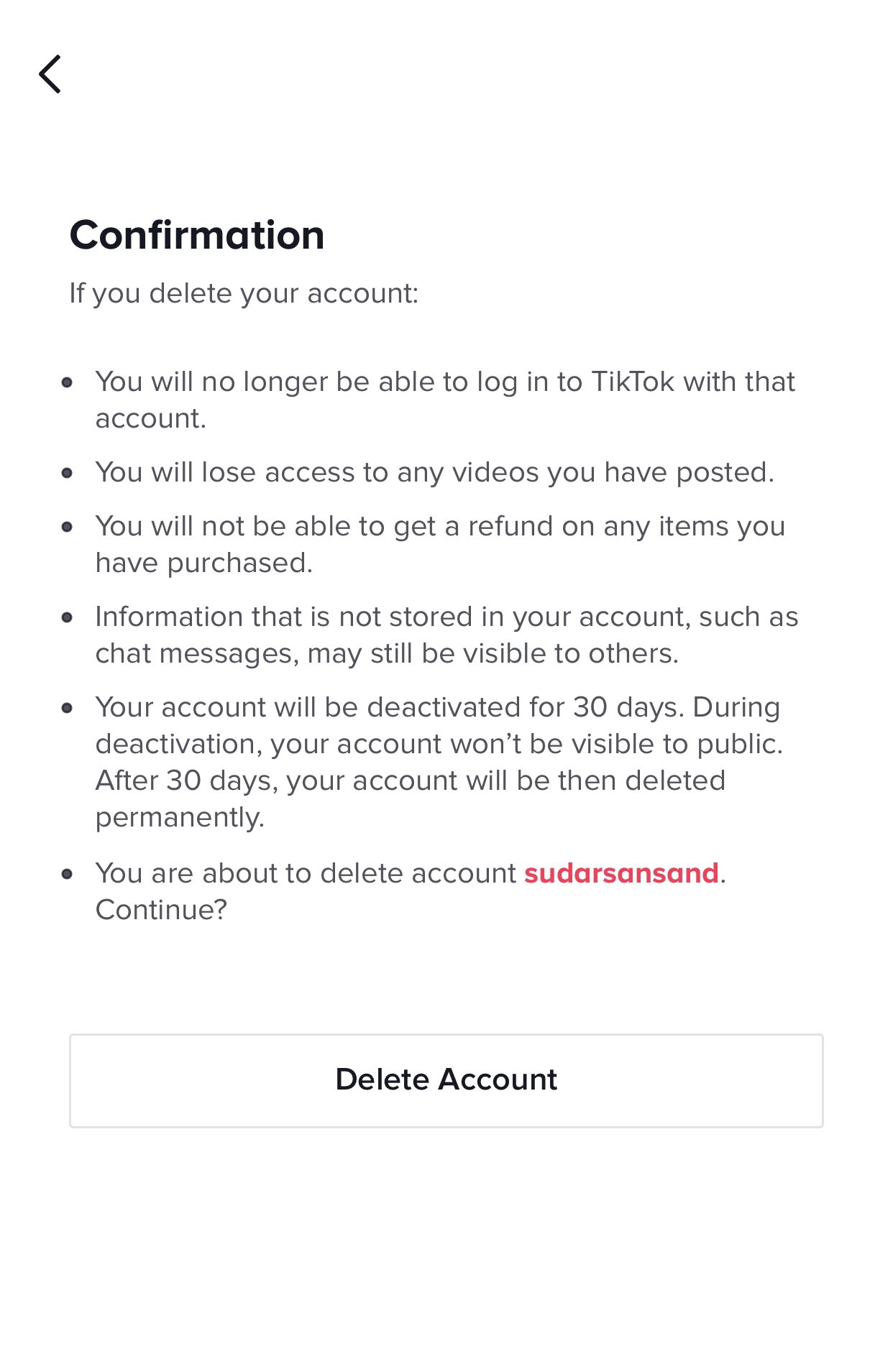 How to delete tiktok account on iphone