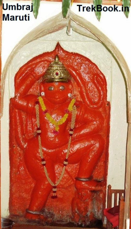 6.Umbraj:Umbraj is a small village near Satara, it is said that Samarth Ramdas lived here for many days. On the banks of River Krishna is a small Muth, and here is the sixth Maruti,also known as the Muthatil Maruti.The Murti is 6 feet in height. IT was established in 1649 AD.