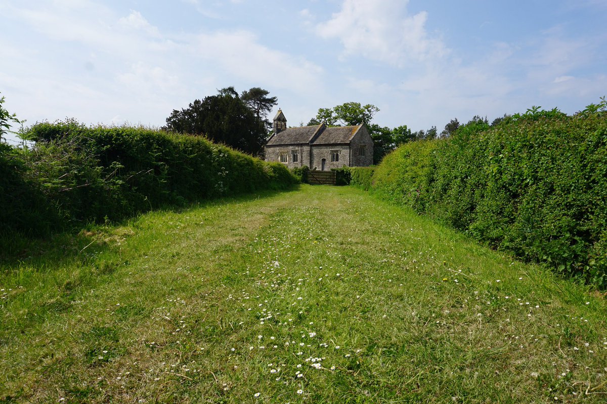 You’ll find the church at Llangeview down a single-track country lane. In an ancient circular churchyard, it sits softly resplendent. Its Old Red Sandstone walls are stippled with uneven grains of the sand, from burnished reds and ochres to pools of olive green. #thread