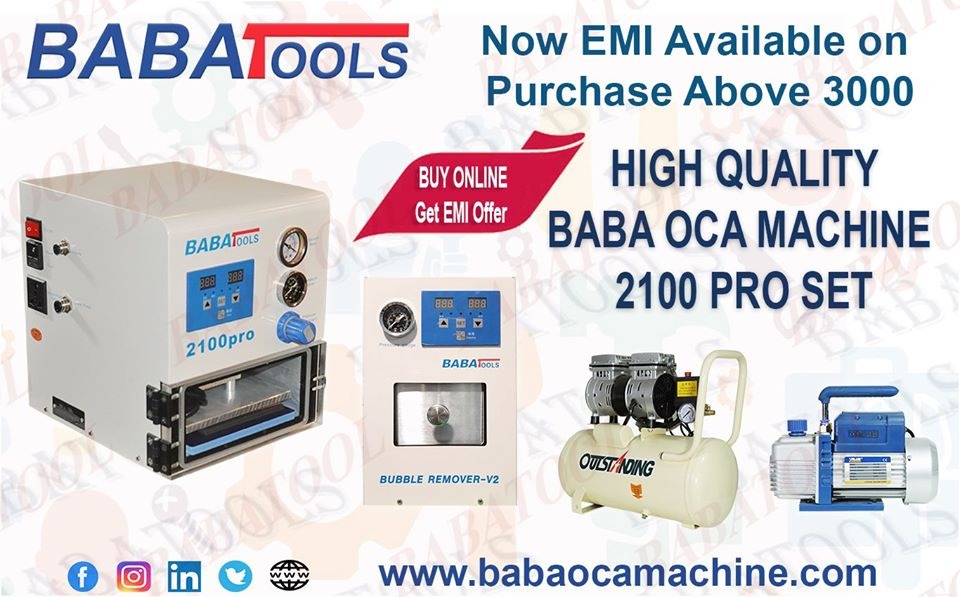BabaCable's tweet photo. High Quality BABA 2100 PRO OCA LAMINATING MACHINE
#Ordernow https://t.co/GidiOYJ1vQ
#babacable #babatools
#babaocamachine #babatool
#baba2100proocamachine #2100pro
#2100proocamachine #2100prooca
#CustomerCare +91-9311172000,
#ForCourier +91-8527043009
https://t.co/3xXFQCXmxZ https://t.co/qWiHMRD1SW