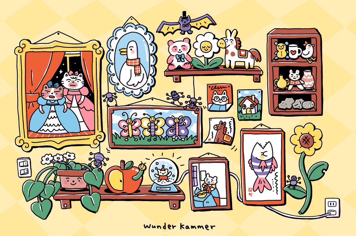 「My Kunstkammer collects cute things? 」|ぽやんのイラスト