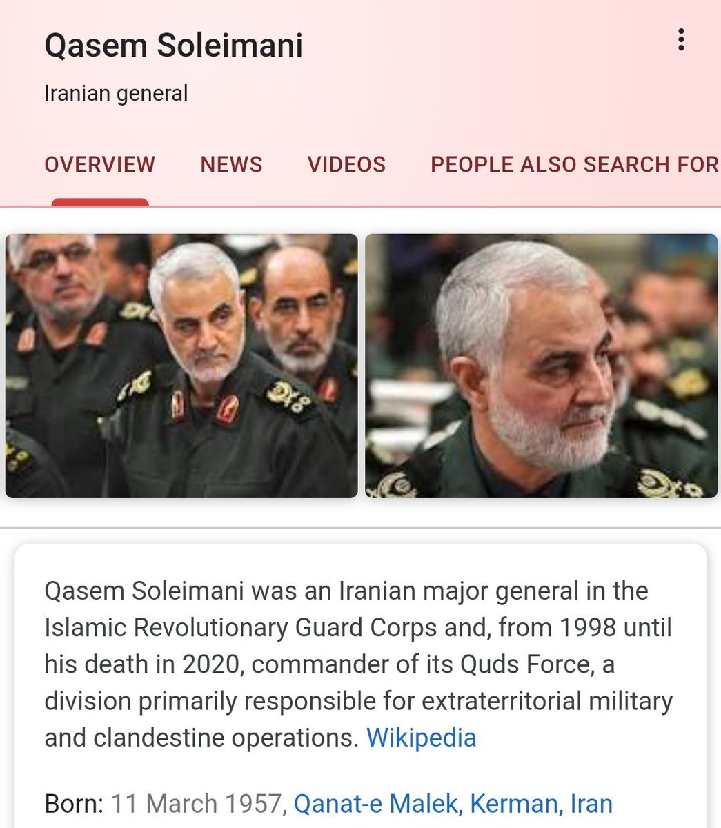 Quasem Soleimani - Iranian General died by US Drone Strike