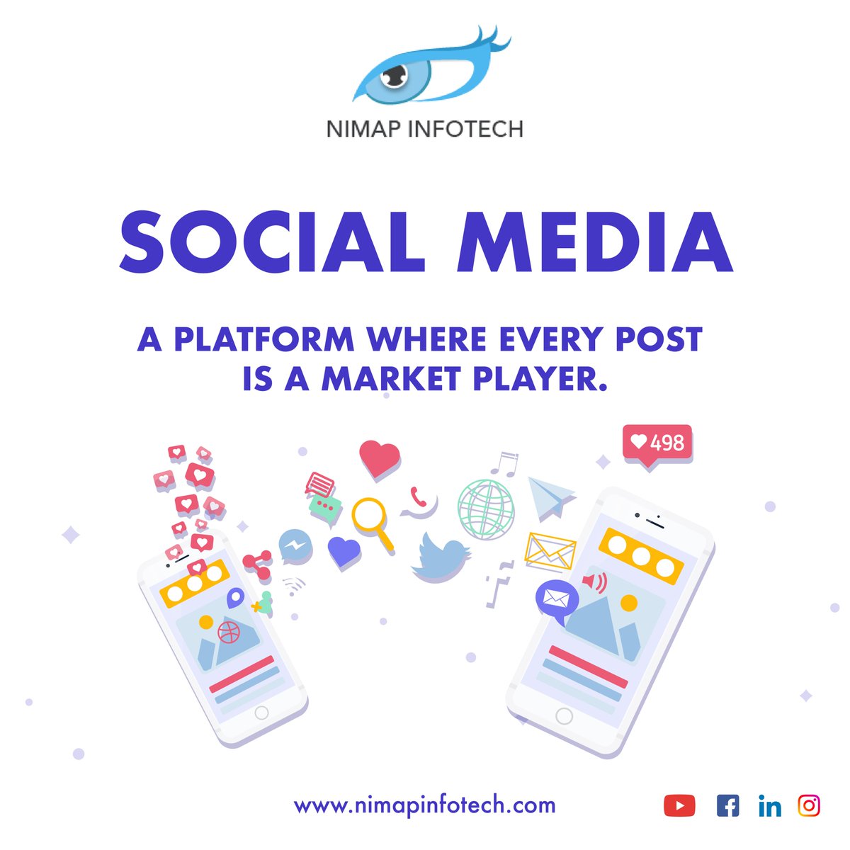NimapInfotech's tweet image. #SocialMedia is not an addition but every day, every brand and every person looks ahead towards increasing their interactions. #NimapInfotech would like to thank and grow digital relations. #SMDay #SocialMediaDay #Technology #IT #tech #DigitalMerketing #socialmediamarketing #seo