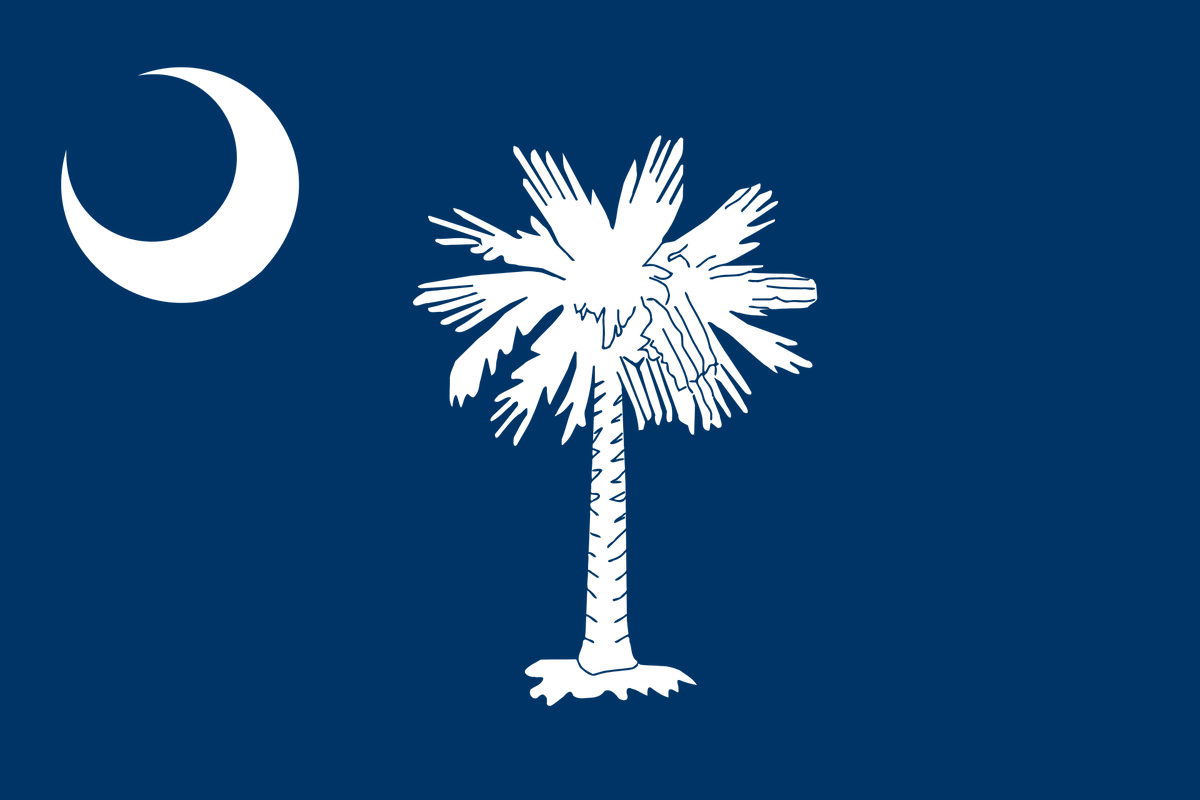 Some symbols are intuitive.Texas: Lone Star State.Arkansas: Originally one of the only places in the US to find diamonds. Diamond on flagOthers are cryptic.South Carolina: The Palmetto Tree and the thing that looks like a moon (it isn't)California: Bear? 9 of ?