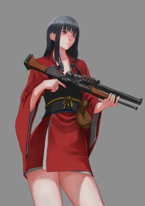 などといったが・・・
実際描いたらイライラが半端なかった
イメージ通り物も描けんかったし()
ただ架空銃は結構面白いのができた・・・と思う
古式銃っぽい現代銃を目指した 