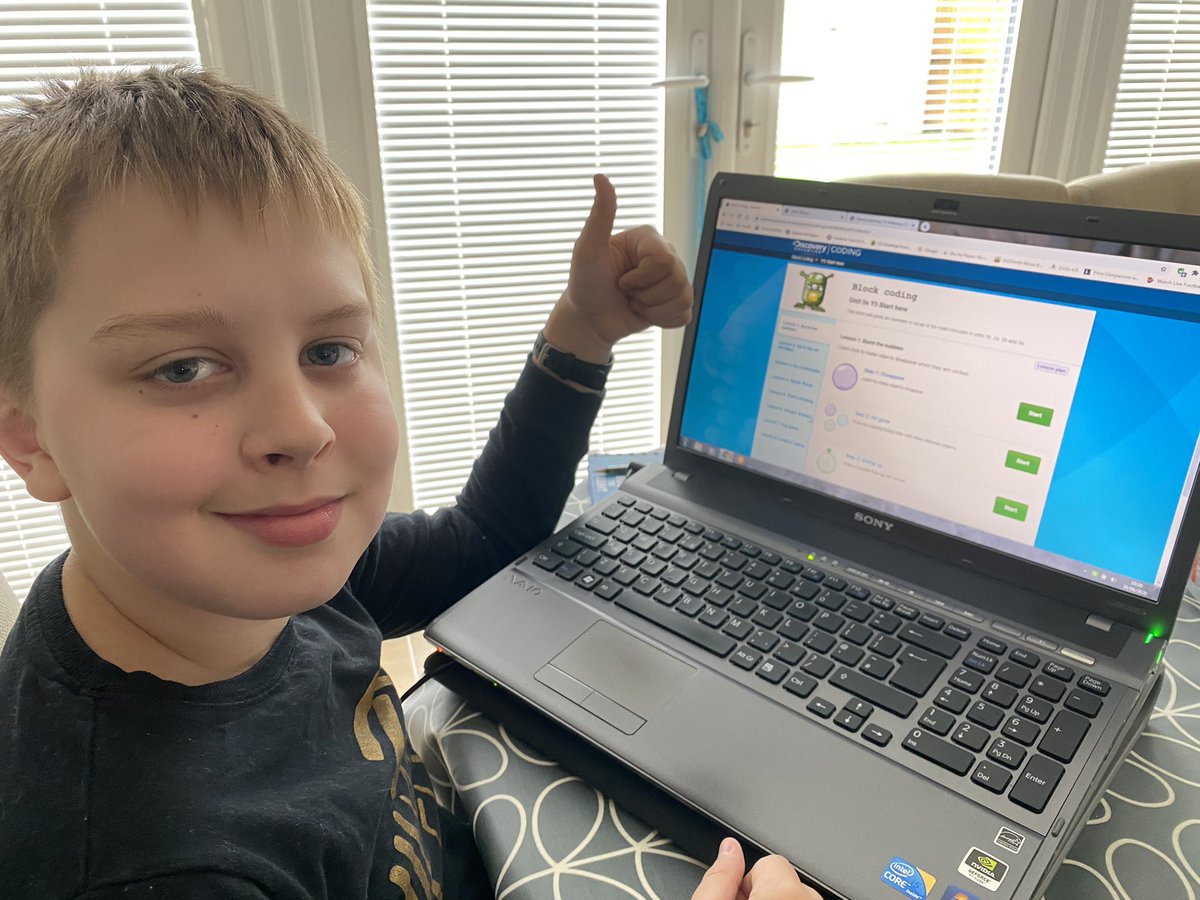 davidmorne's tweet photo. @StAnthony5_6T Morning. Jonas is going to try that next. For now he’s on with coding as he says “it’s the best thing ever” 😂 https://t.co/keJhqZ2ME5