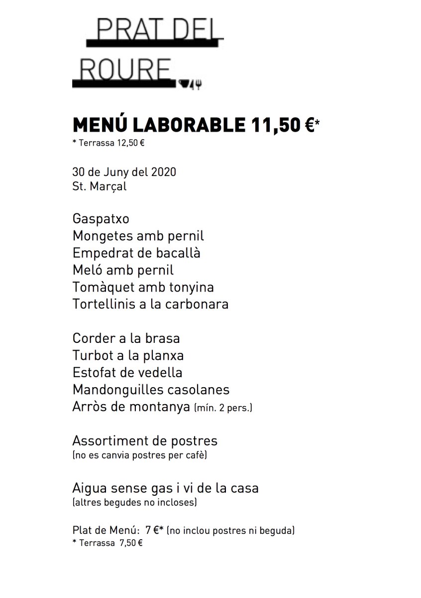 Menú d’avui 30 de juny