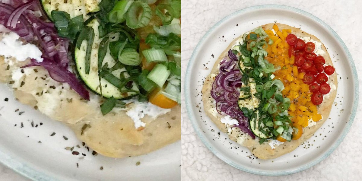 a Pride Pizza 🏳️‍🌈 #FoodPositivity #pizza #healthypizza #food #pridemonth