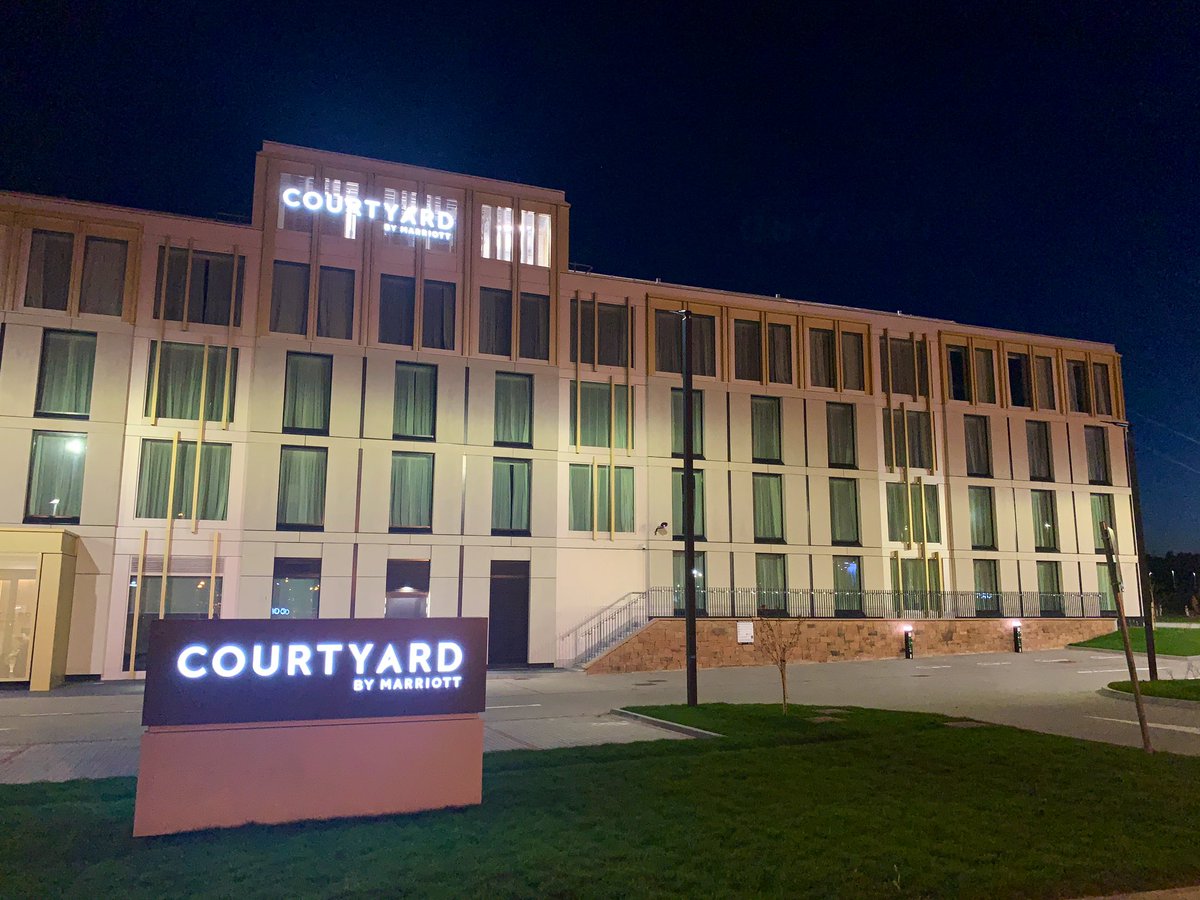 DuncanForYou's tweet photo. The brand new #Inverness Airport Hotel is set to open and welcome new guests from Saturday 4th July. The Courtyard by Marriott opened with a ribbon cutting on 10th March, it had 2 weeks of trading before it was closed for 3 months due to the Coronavirus Lockdown @CourtyardHotels https://t.co/BSReIU5WlJ