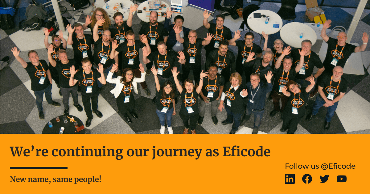 Praqma's tweet photo. New name, same great content! Follow our journey as @Eficode.
#merger #eficode https://t.co/OYOTj1SQA8