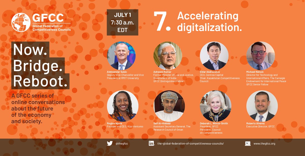 DrAshwani_Kumar's tweet photo. Join the conversation on #digitalization  with myself and a great batch- @MikeNelson @KizoVentures @rnjima @hiddabi @ResearchRMIT's Subic &amp; E. Abdrazakov hosted by @DWinceSmith &amp; @robertoalvarez on 1st July 5 PM IST (7:30 AM EDT) @thegfcc 

Register NOW at https://t.co/r0rhyuTpW8 https://t.co/32Ik0sisvD