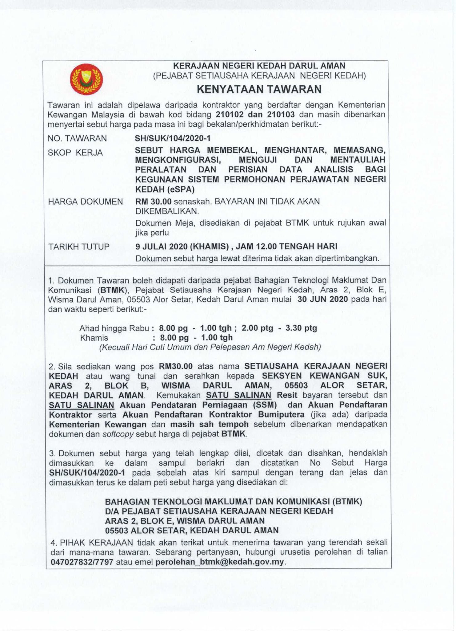 Format Surat Rasmi Negeri Perak