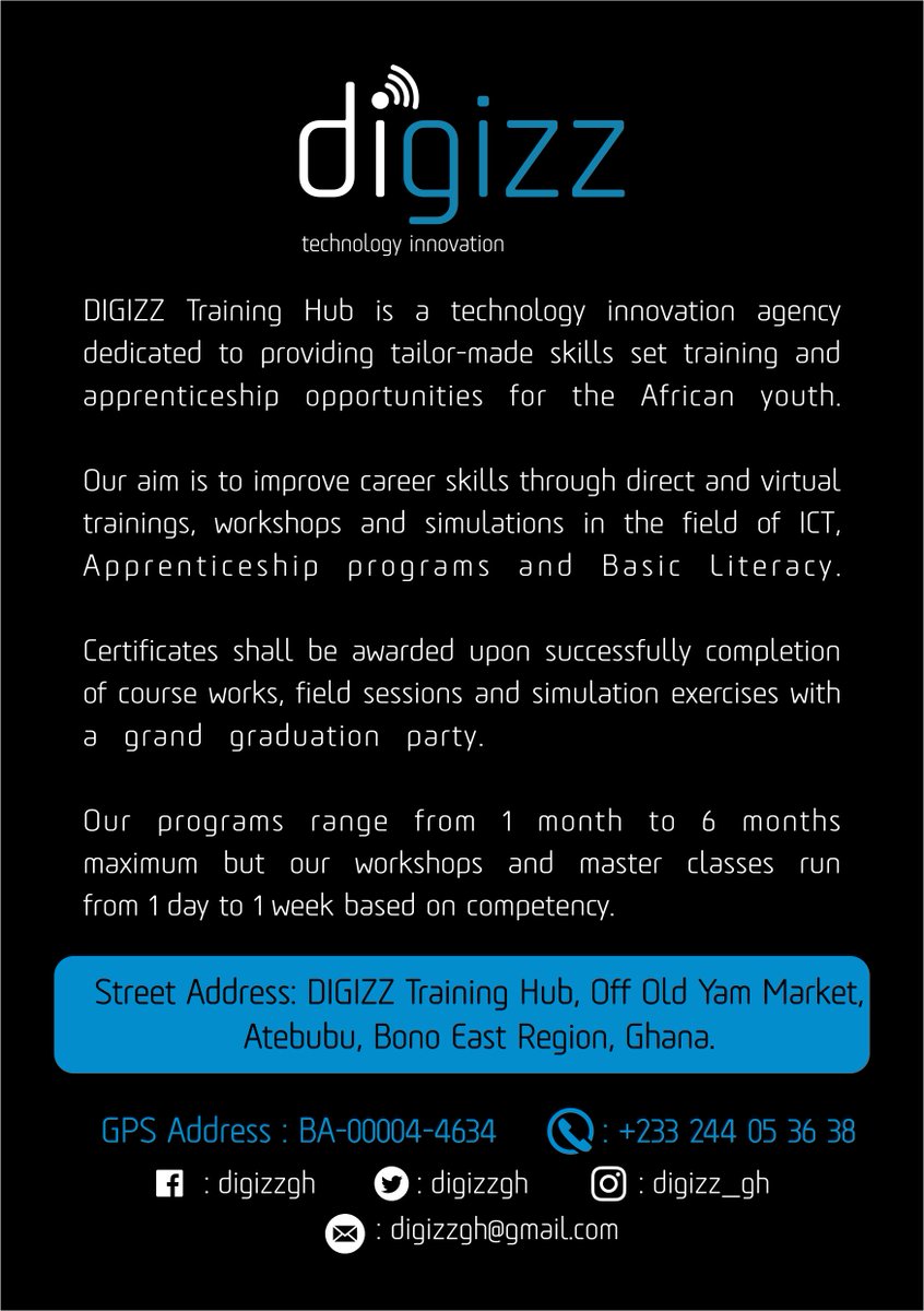 digizzgh's tweet photo. Partner us now to empower our youth in the far East of 
Bono East region of Ghana.

We need collaborators for skills training and start up incubation to give our trainees a life.

#ICT #apprenticeships #technology #innovation #youth  #Ghana #Africa https://t.co/u5oXhXg5e7